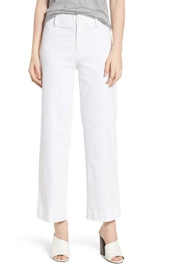 Women's Paige Nellie Clean Front Culotte Jeans - White