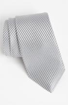 Men's David Donahue Woven Silk Tie, Size X-long - Grey