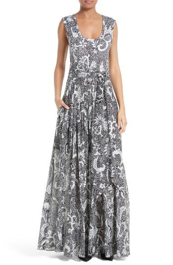 Women's Diane Von Furstenberg Cotton & Silk Maxi Dress