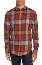 Men's Vince Regular Fit Plaid Sport Shirt, Size - Red