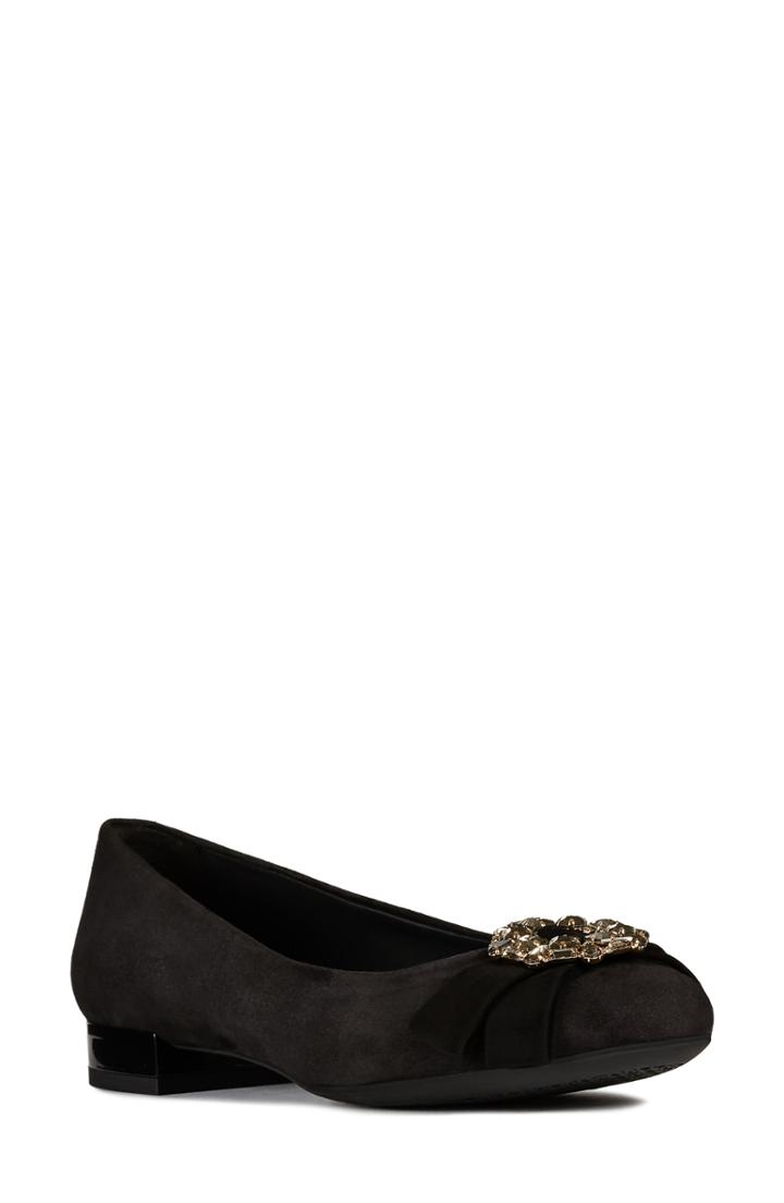 Women's Geox Wistrey Embellished Flat .5us / 39.5eu - Black