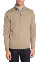 Men's Nordstrom Men's Shop Half Zip Cotton & Cashmere Pullover - Brown