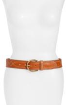 Women's Frye Campus Stitched Leather Belt - Brown