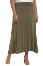 Women's Soprano Foldover Knit Skirt X - Green