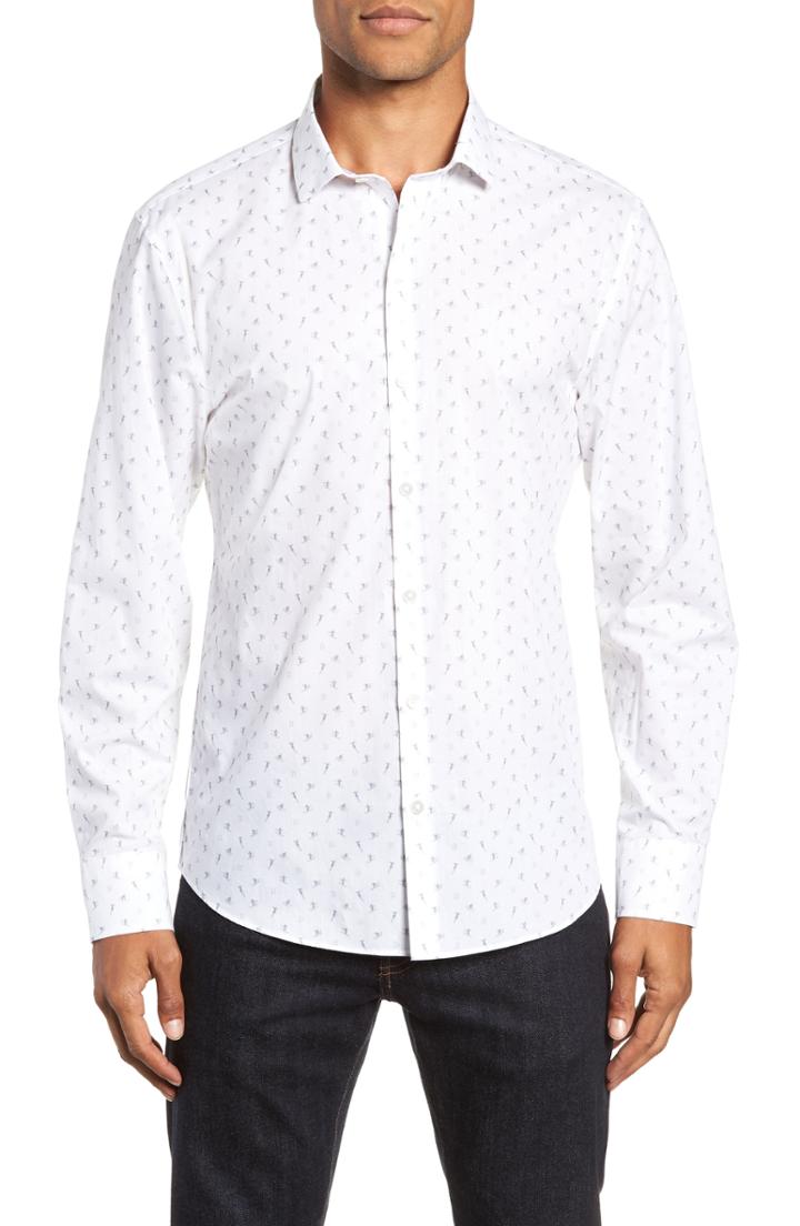 Men's Zachary Prell Cortinas Print Sport Shirt - White