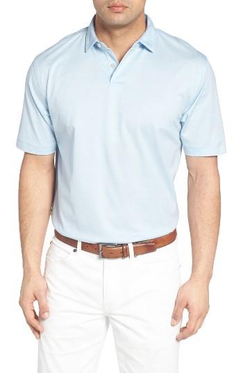 Men's Peter Millar Nanoluxe Golf Polo - Blue