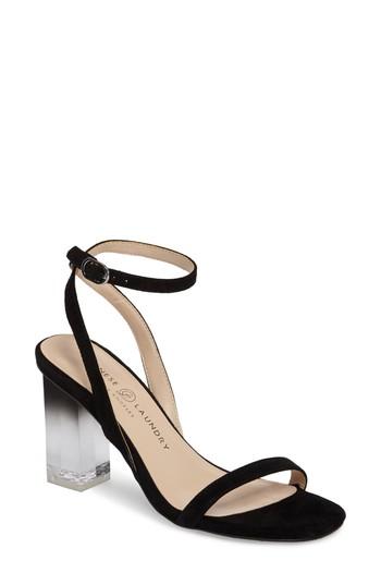 Women's Chinese Laundry Shanie Clear Heel Sandal .5 M - Black