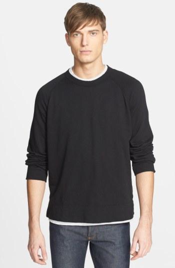 Men's James Perse Raglan Crewneck Sweatshirt (s) - Black