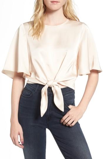 Women's Line & Dot Vero Tie Front Satin Blouse