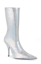Women's Balenciaga Pointy Toe Mid Boot Us / 38eu - Metallic