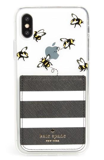 Kate Spade New York Stick To It Iphone X Case & Sticker Pocket Set - Blue