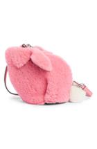 Loewe Mini Bunny Fuzzy Genuine Shearling Crossbody Bag - Black