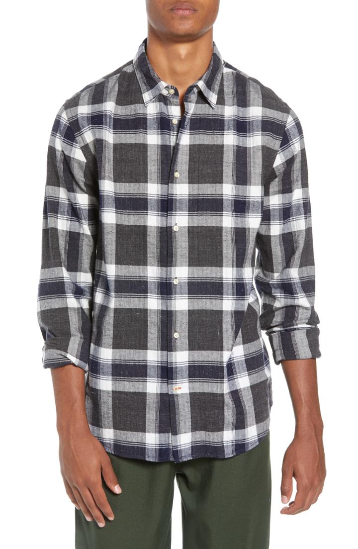 Men's Scotch & Soda Herringbone Plaid Shirt