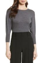 Women's Diane Von Furstenberg Merino Crop Sweater, Size - Grey