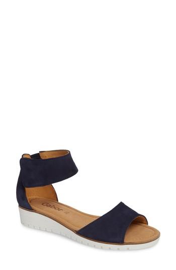 Women's Gabor Ankle Strap Sandal M - Blue