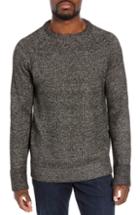 Men's Schott Nyc Multi Yarn Crewneck Raglan Sweater - Black