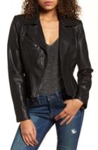 Women's Blanknyc Faux Leather Moto Jacket, Size - Black