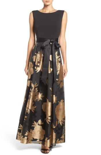Women's Ellen Tracy Fit & Flare Gown - Black