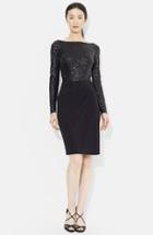 Women's Lauren Ralph Lauren Sequin Mesh & Jersey Sheath Dress