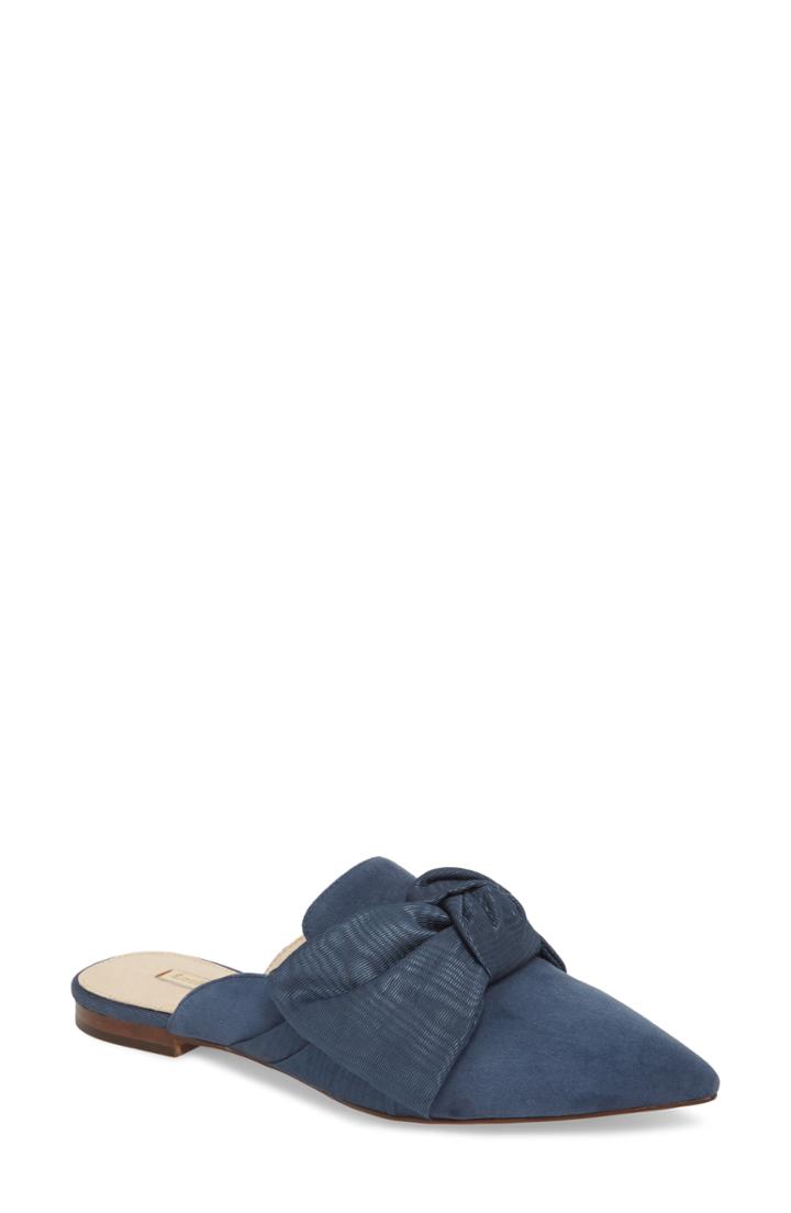 Women's Louise Et Cie Cela Genuine Calf Hair Bow Mule .5 M - Blue
