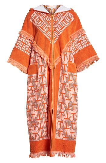 Women's Tory Burch Tile T Terry Coat /small - Orange