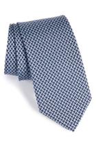 Men's Salvatore Ferragamo Bird Print Silk Tie, Size - Blue