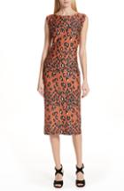 Women's Rachel Comey Medina Leopard Print Sheath Dress - Orange