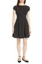 Women's Kate Spade New York Ponte Fiorella Fit & Flare Dress, Size - Black