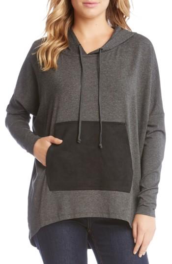 Women's Karen Kane Colorblock Hoodie - Grey