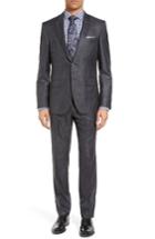 Men's Boss T-harvers/glove Trim Fit Solid Wool & Silk Suit