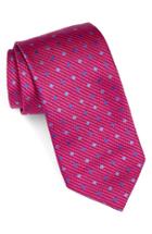 Men's David Donahue Dot Silk Tie, Size - Pink