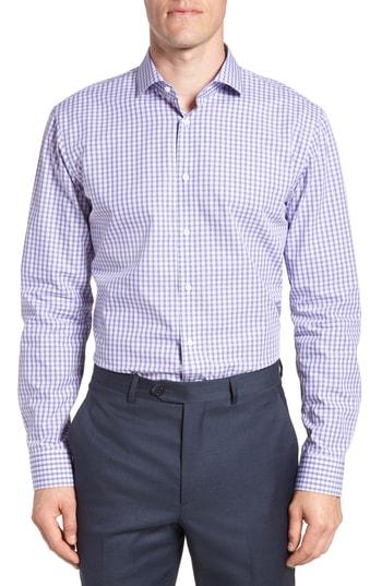 Men's 1901 Trim Fit Check Dress Shirt .5 - 32/33 - Purple