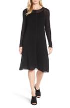Women's Eileen Fisher Organic Linen Blend A-line Dress, Size - Black