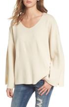 Women's Moon River V-neck Sweater - Ivory