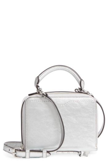 Rebecca Minkoff Box Metallic Leather Crossbody Bag - Metallic
