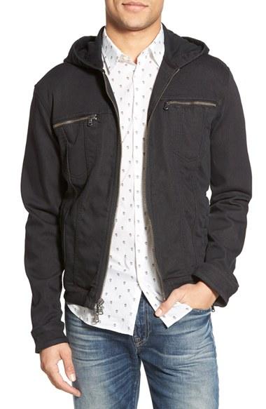 Men's John Varvatos Star Usa Hooded Denim Jacket
