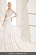 Women's Rosa Clara Couture Pascal Lace & Crepe A-line Gown, Size In Store Only - Ivory