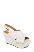 Women's Marc Fisher D Barlow Wedge Sandal, Size 6 M - White