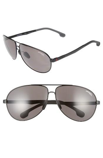 Men's Carrera Eyewear 66mm Polarized Sunglasses - Matte Black/ Grey