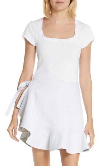 Women's Cinq A Sept Chloe Ruffle Trim Top - White