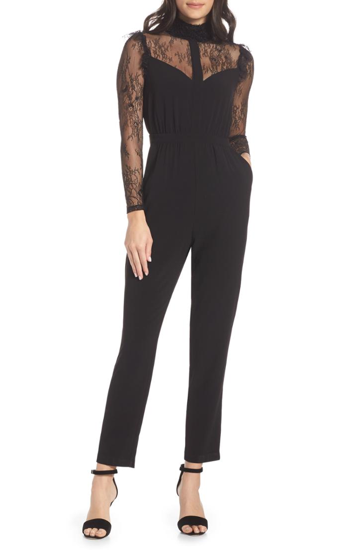 Women's Band Of Gypsies Casey Ruffle Trim Rib Bodysuit