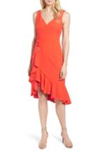 Women's Vince Camuto Laguna Ruffle Sheath Dress - Orange