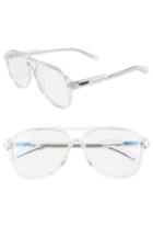 Women's Quay Australia Magnetic 55mm Aviator Fashion Glasses - Clear/ Clear
