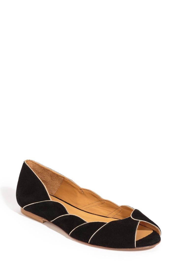Women's Sezane Suzanne Peep Toe Flat