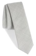 Men's Eleventy Marled Wool Skinny Tie, Size - Grey