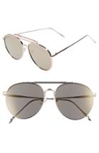Women's Leith Mirrored Aviator Sunglasses - Black/ Gold