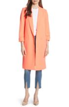 Women's Alice + Olivia Kylie Shawl Collar Long Jacket - Coral