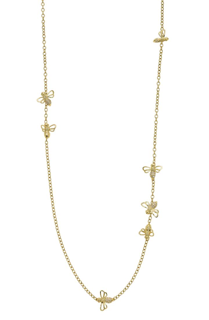 Women's Temple St. Clair Busy Bee Necklace With Pave Diamonds