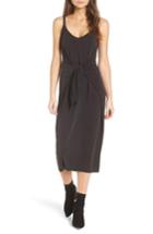 Women's Knotted Midi Dress - Black