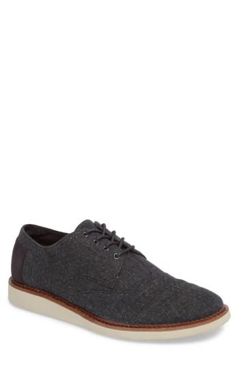 Men's Toms 'classic Brogue' Cotton Twill Derby M - Grey